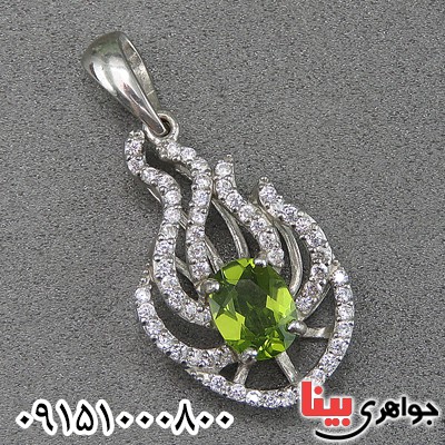 گردنبند زبرجد رودیوم خاص و زیبا