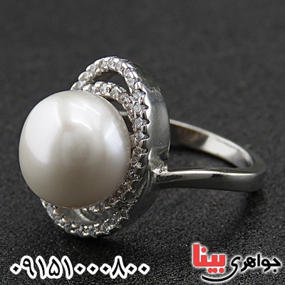 انگشتر مروارید رودیوم خاص و شیک _کد:26947