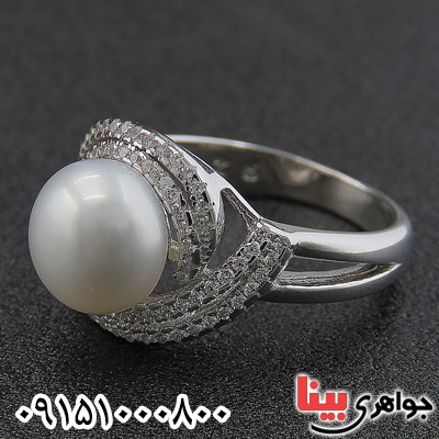 انگشتر مروارید رودیوم  زنانه خاص _کد:26948