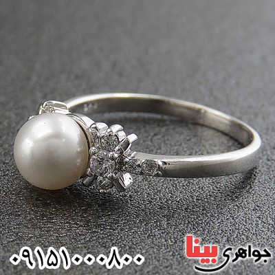 انگشتر مروارید زیبا و خاص رودیوم  زنانه _کد:26950