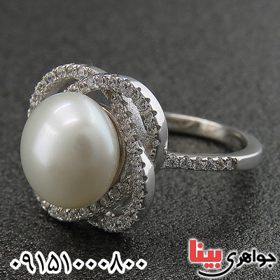 انگشتر مروارید زنانه خاص و شیک رودیوم _کد:26954
