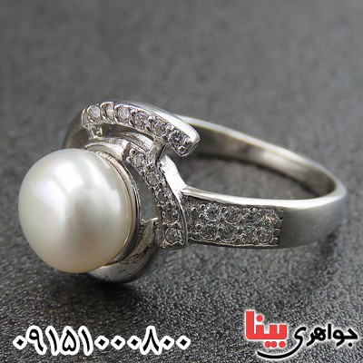 انگشتر مروارید زیبا و خاص رودیوم  زنانه _کد:26958