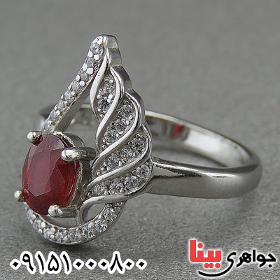 انگشتر یاقوت سرخ خاص زنانه رودیوم خوشرنگ