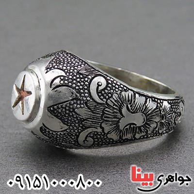 انگشتر نقره دست ساز به همراه حرز کبیر امام جواد _کد:27059