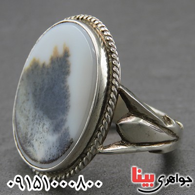 انگشتر عقیق شجری زیبا و خاص مردانه _کد:27062
