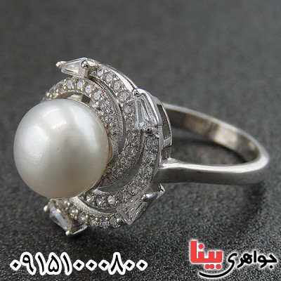 انگشتر مروارید زنانه رودیوم شیک و خاص _کد:27065