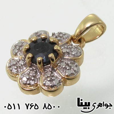 گردنبند یاقوت کبود گل