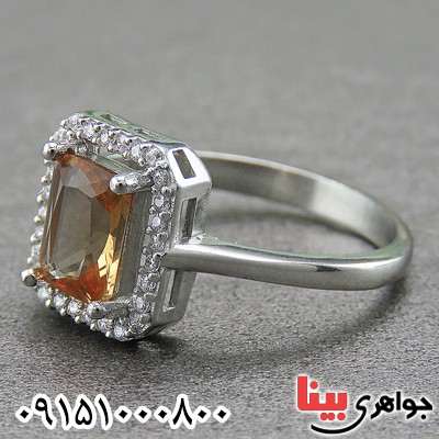 انگشتر الکساندریت زنانه زیبا و خاص رودیوم _کد:27094