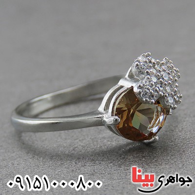انگشتر الکساندریت زنانه رودیوم زیبا و خاص _کد:27096