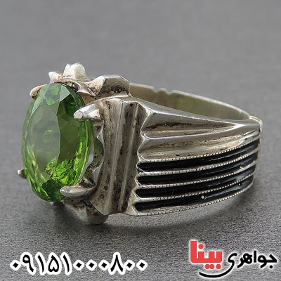 انگشتر زبرجد دست ساز شیک و خاص مردانه _کد:27115
