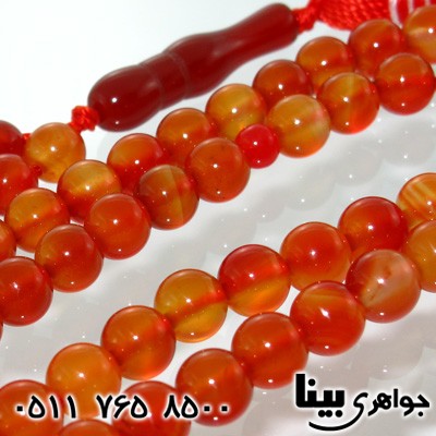 تسبیح عقیق قرمز 101 دانه درجه یک