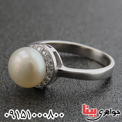 انگشتر مروارید زنانه رودیوم خاص و شیک