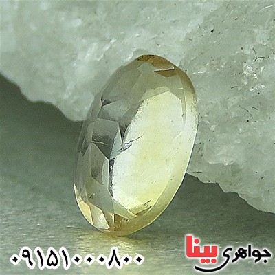 نگین انگشتر سیترین خاص و شفاف زیبا _کد:27182