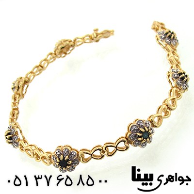 دستبند یاقوت کبود گل
