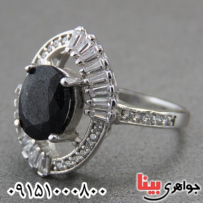 انگشتر یاقوت کبود رودیوم خاص و زیبا _کد:27230