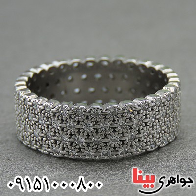 انگشتر نقره رودیوم زنانه خاص مدل پرنس _کد:27269