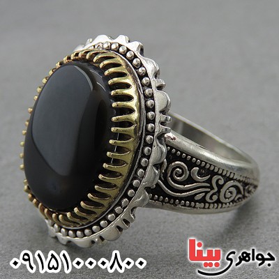 انگشتر عقیق یمنی جزع خاص و زیبا مردانه