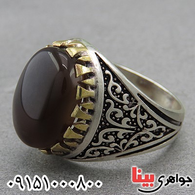 انگشتر عقیق یمنی جزع مردانه خاص و شیک