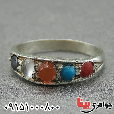 انگشتر چند جواهر دست ساز خاص و شیک _کد:27278