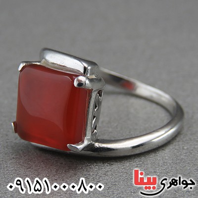 انگشتر عقیق یمنی زنانه زیبا _کد:27284