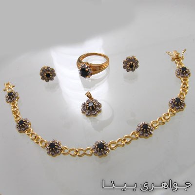 سرویس یاقوت کبود گل شکوفه