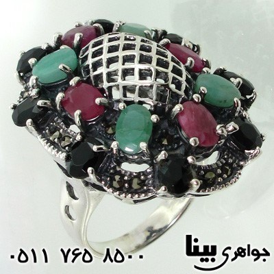 انگشتر چند جواهر زنانه اشرافی بزرگ