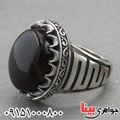 انگشتر عقیق یمنی جزع مردانه خاص