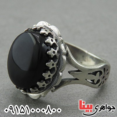 انگشتر عقیق یمنی جزع مردانه شیک _کد:27322
