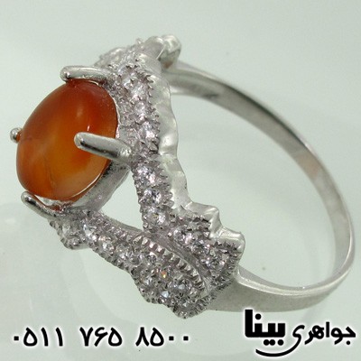انگشتر عقیق یمنی زنانه پرنسس
