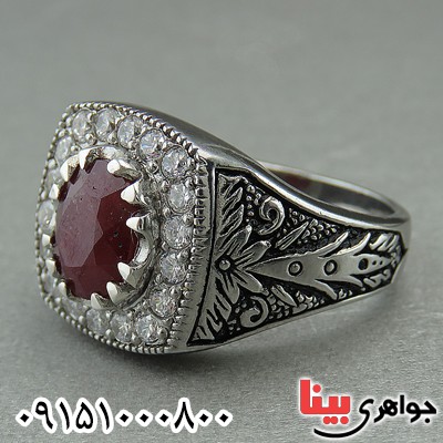 انگشتر یاقوت سرخ مردانه آفریقایی فاخر _کد:27375