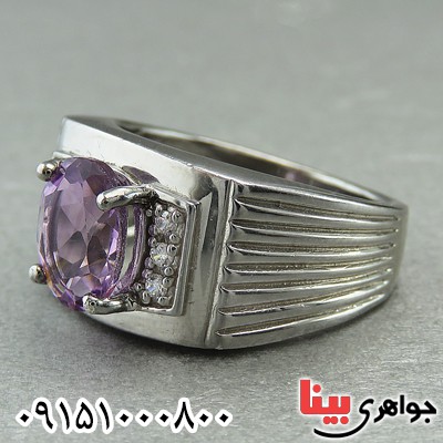 انگشتر آمتیست مردانه آفریقایی بسیار عالی _کد:27379