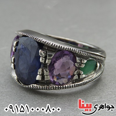 انگشتر چند جواهر خاص و شیک فاخر _کد:27388
