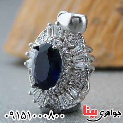 گردنبند یاقوت کبود صنعتی خوشرنگ و زیبا