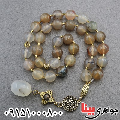 تسبیح عقیق نباتی 33 دانه ای درشت _کد:27460