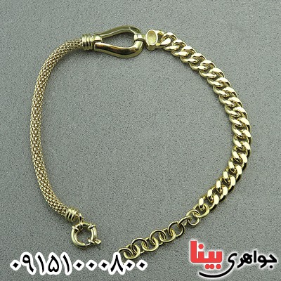 دستبند نقره روکش طلایی خارجی _کد:27470
