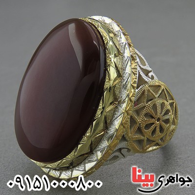 انگشتر عقیق یمنی درشت و فاخر دست ساز _کد:27529