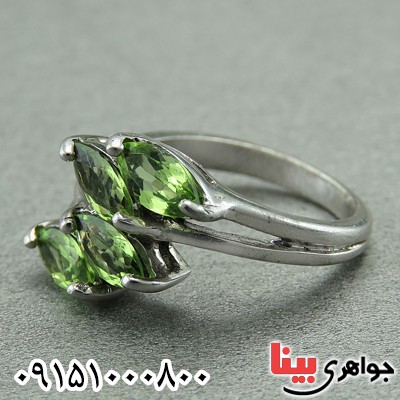 انگشتر زبرجد آفریقایی رودیوم خاص _کد:27541