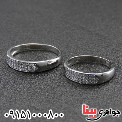 انگشتر نقره ست رودیوم پرنس _کد:27543