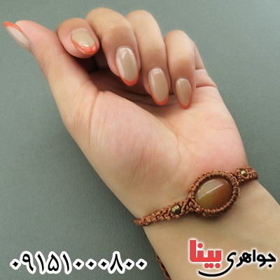 دستبند عقیق سبک تبتی خاص _کد:27617