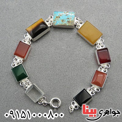 دستبند چند جواهر زیبا مناسب سنگ درمانی _کد:27638