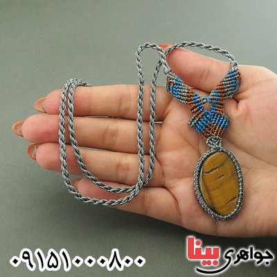 گردنبند چشم ببر خاص و شیک سبک تبتی _کد:27646