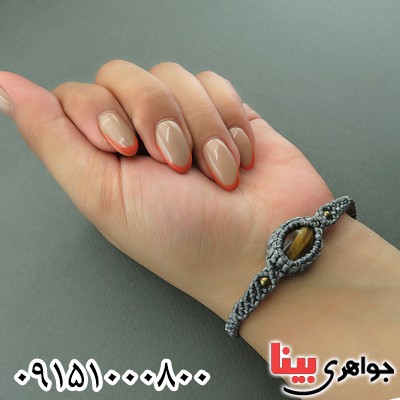 دستبند چشم ببر زیبا سبک تبتی خاص _کد:27662