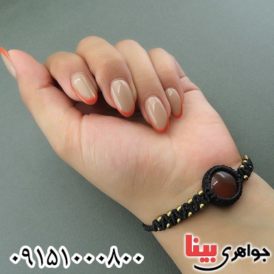 دستبند عقیق زنانه خاص سبک تبتی خوشرنگ _کد:27672