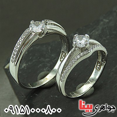 انگشتر نقره ست پرنس خاص رودیوم _کد:27704