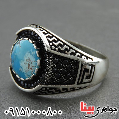 انگشتر فیروزه نیشابوری اسپرت میکروستینگ _کد:27721