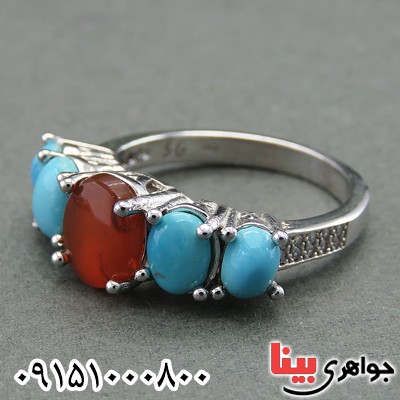 انگشتر چند جواهر خاص زیبا زنانه مدل پرنس _کد:27741