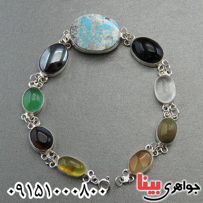 دستبند چند جواهر خاص و زیبا سنگ درمانی _کد:27748