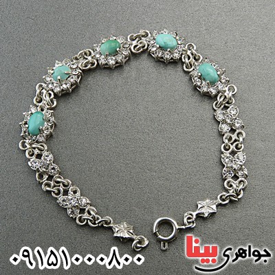 دستبند فیروزه نیشابوری خاص و زیبا زنانه _کد:27750