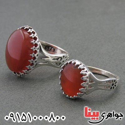 انگشتر عقیق یمنی ست خاص خوشرنگ _کد:27766