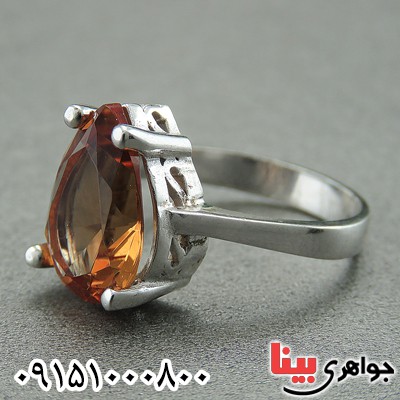 انگشتر الکساندریت زنانه خاص و شیک خوشرنگ رودیوم _کد:27799